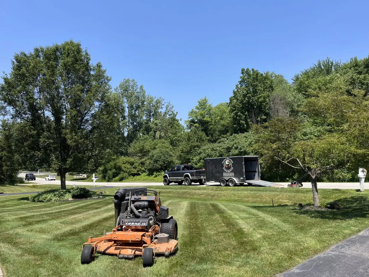 Landscape equipment loaded for a job in Northeast Ohio