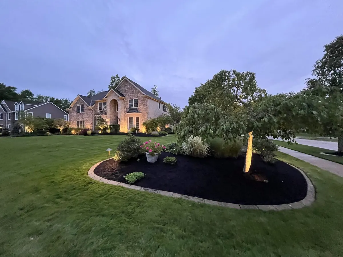 Landscape bed installation in Chagrin Falls, Ohio